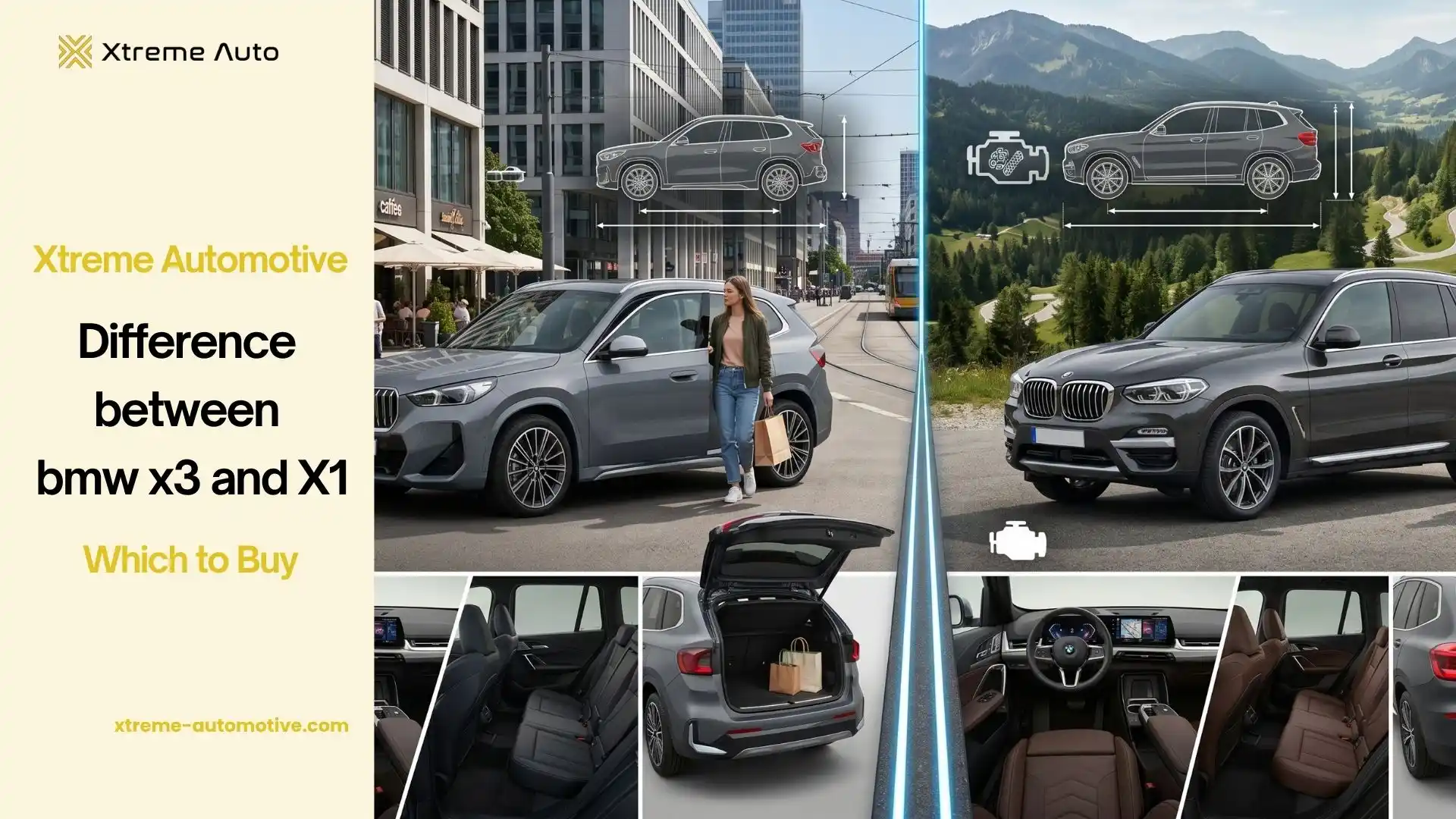 difference between bmw x3 and x1