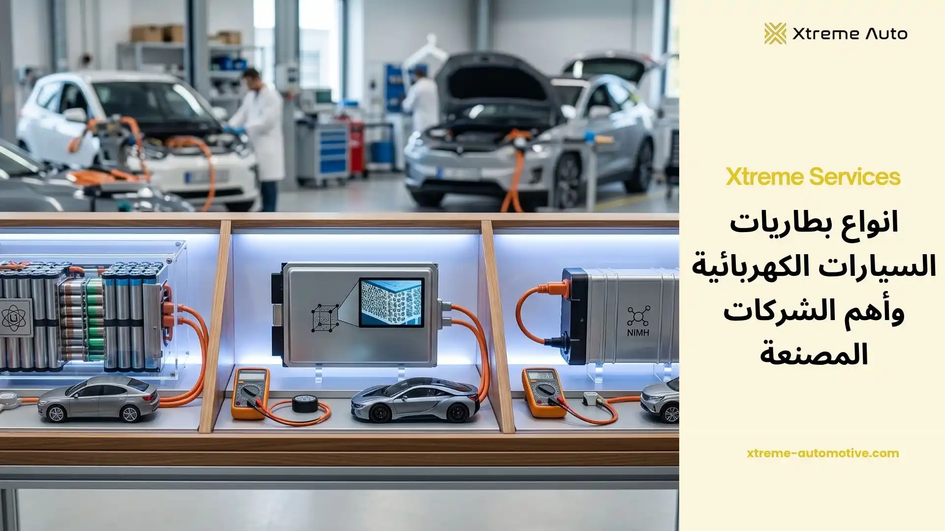 انواع بطاريات السيارات الكهربائية