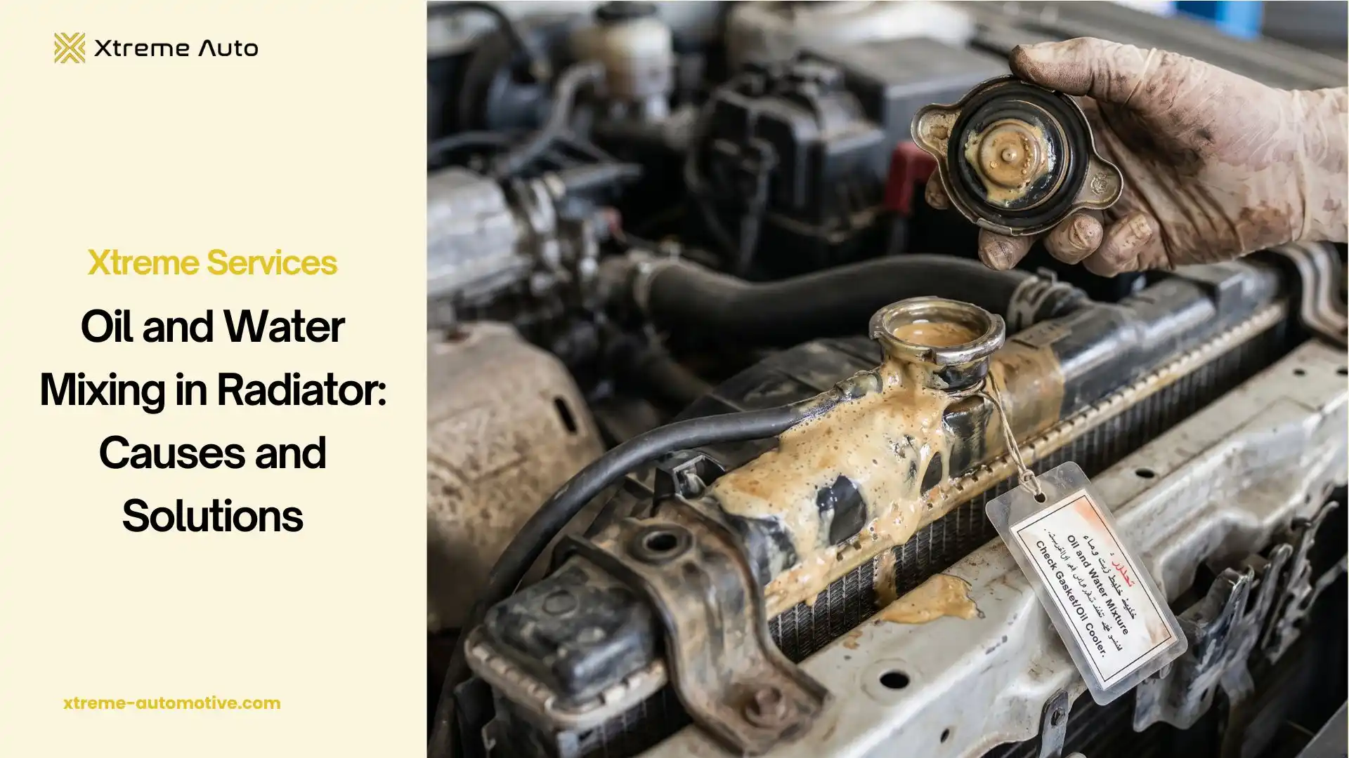 oil and water mixing in radiator