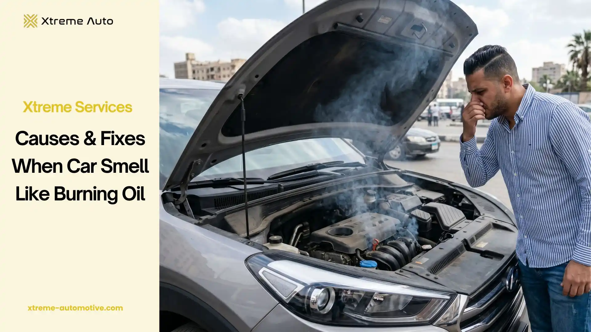 car smell like burning oil