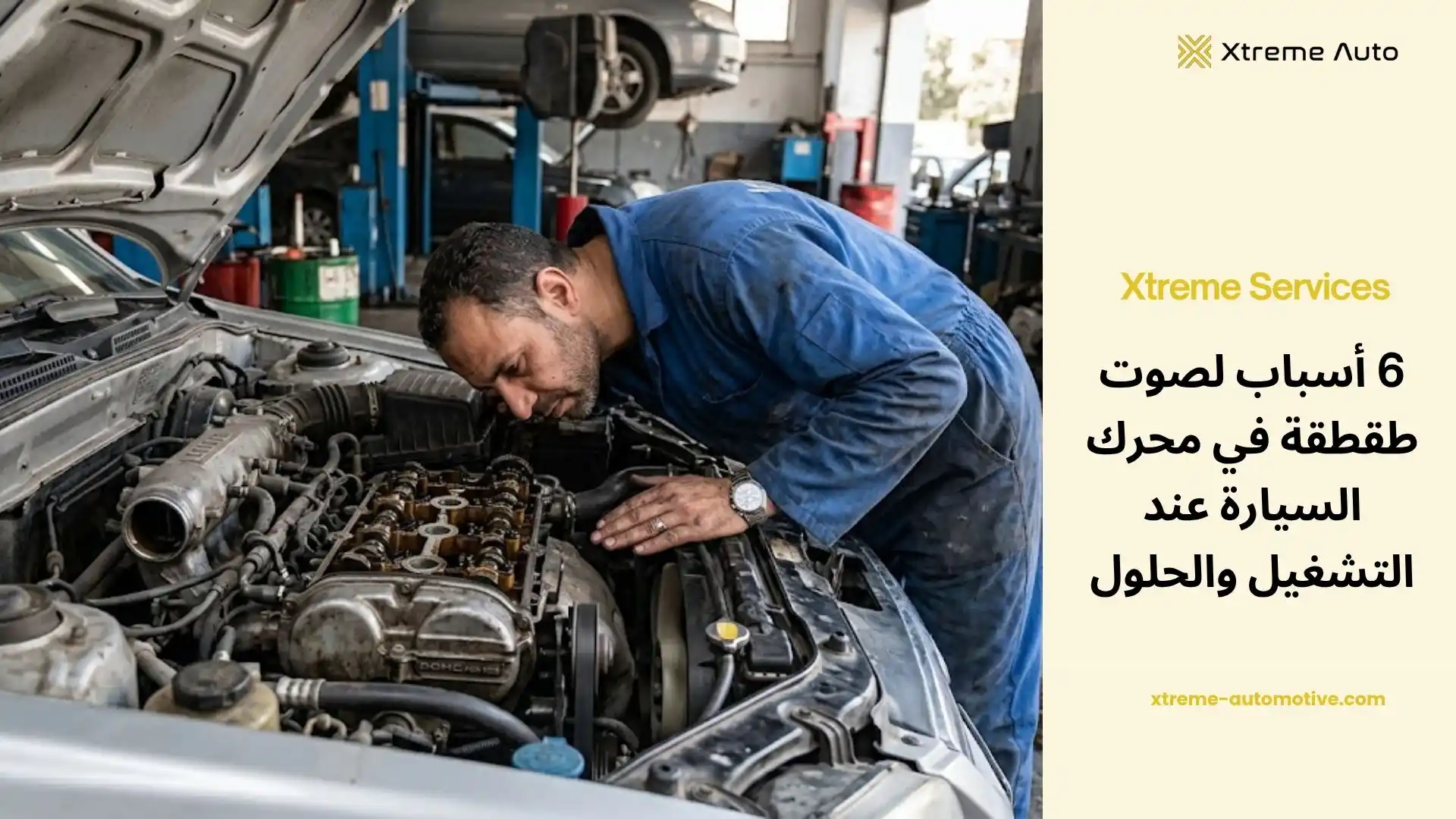 صوت طقطقة في محرك السيارة عند التشغيل