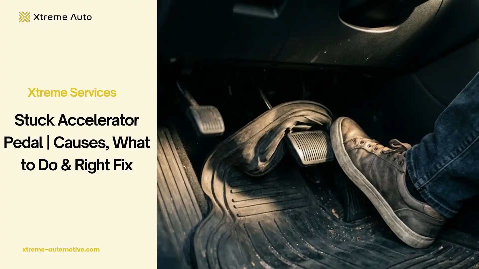 stuck accelerator pedal